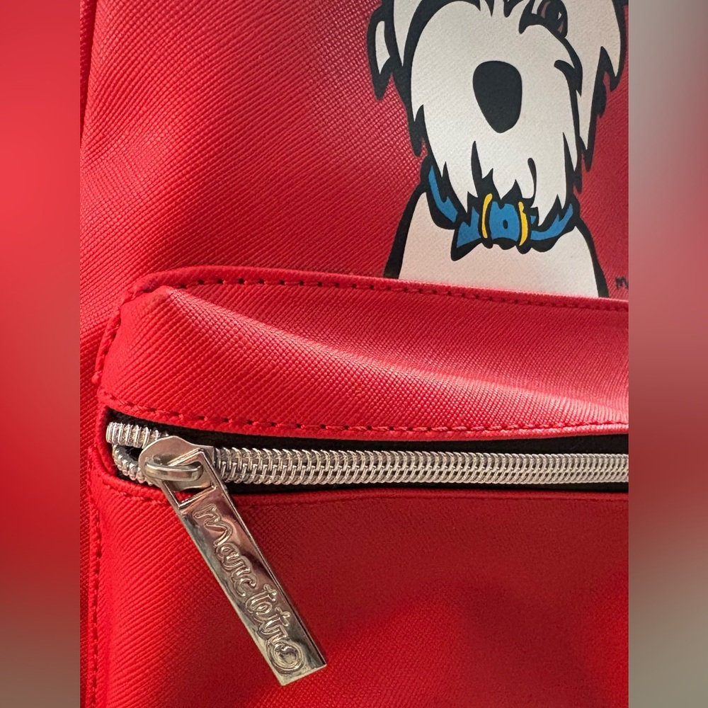 Marc Tetro Westie Dog Red Mini Backpack PVC Designer Bag - Picture 2 of 10